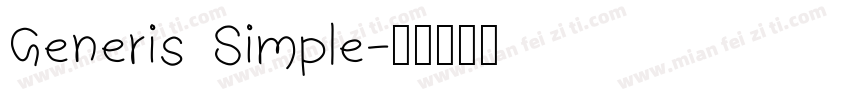 Generis Simple字体转换